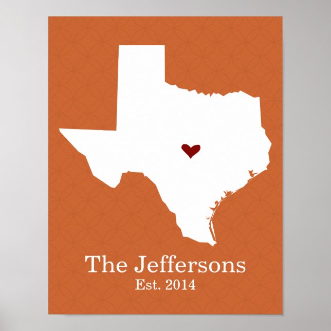 Hemmet är där ditt hjärta är - Texas Poster (Framsidan)