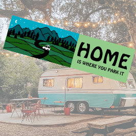 HEMMET ÄR DÄR DU PARKAR IT Vanlife Camping RV Bildekal