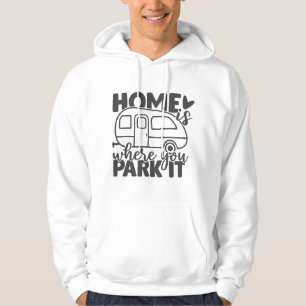 Hemmet är där du parkerar det bekvämt med kampanjc hoodie