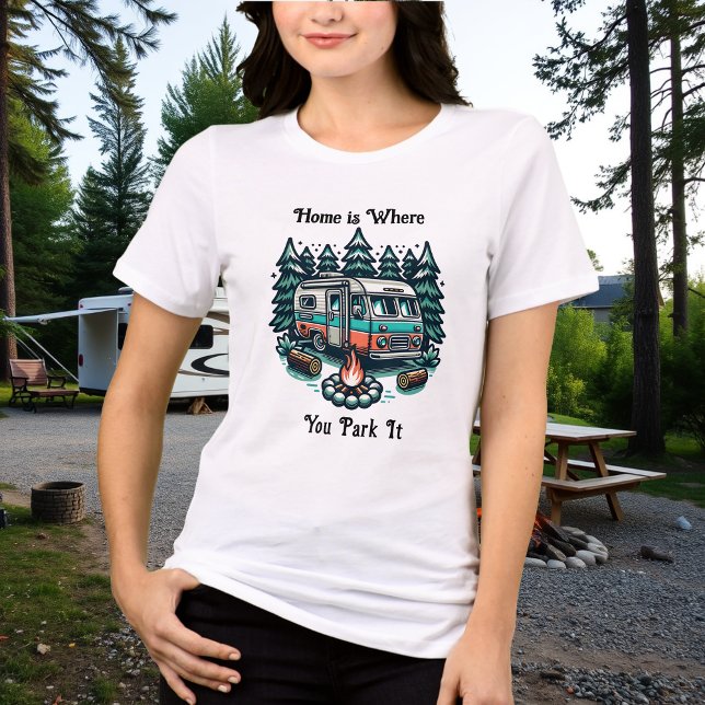 Hemmet är där du parkerar det | Camping Thned T Shirt (Skapare uppladdad)