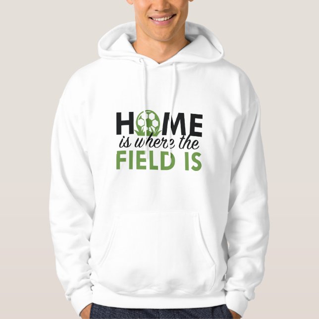 Hemmet är där Fält ligger Hoodie (Framsida)