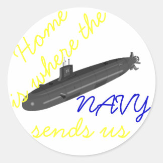 Hemmet är där flottan skickar oss bipacksedel runt klistermärke