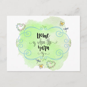 Hemmet är där garnet är - Knitters som säger Vykort