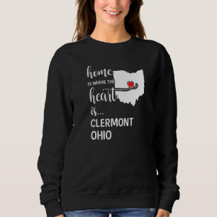 Hemmet är där hjärtat är Clermont County Ohio T Shirt