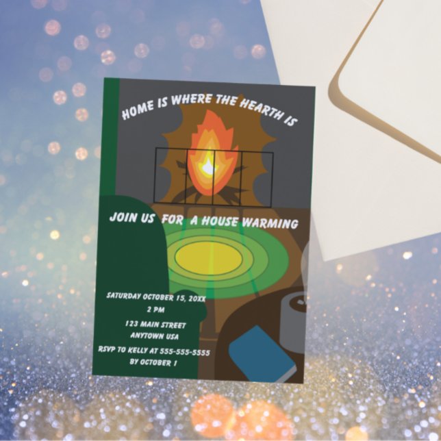 Hemmet är där hjärtat är inbjudningar (Skapare uppladdad)