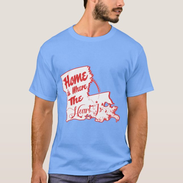 Hemmet är där hjärtat är t shirt (Framsida)
