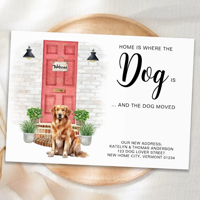 Hemmet är där Hund är Vi har flyttat Flytta Meddelande (Skapare uppladdad)