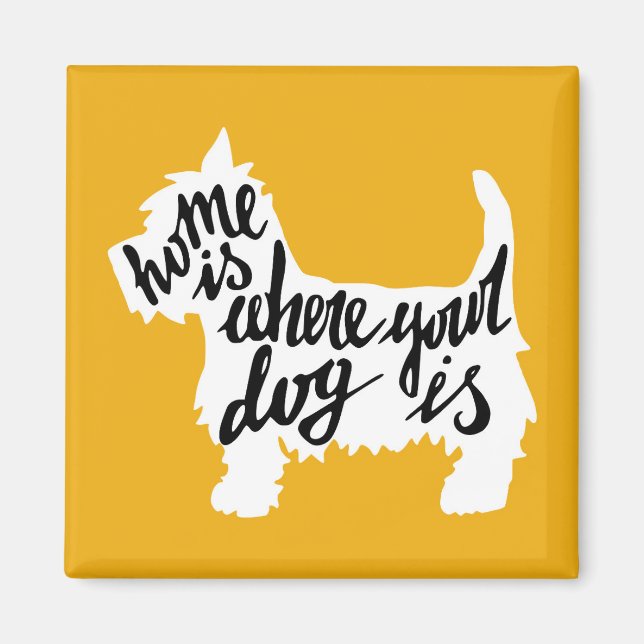 Hemmet är där Hund finns Magnet (Framsidan)