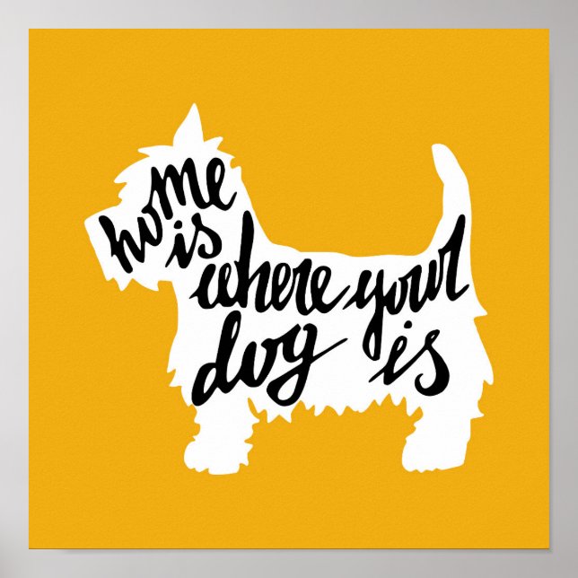 Hemmet är där Hund finns Poster (Framsidan)