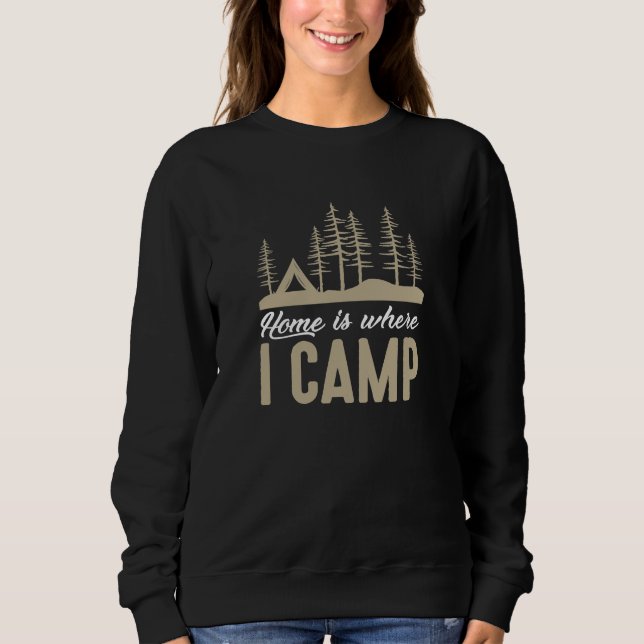 Hemmet är där jag har läger t shirt (Framsida)