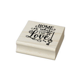 Hemmet är där Kärlek citeras Stämpel