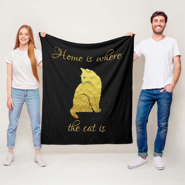 Hemmet är där katten är fleecefilt (På plats)