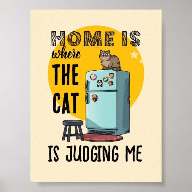 Hemmet är där katten dömer mig poster (Framsidan)