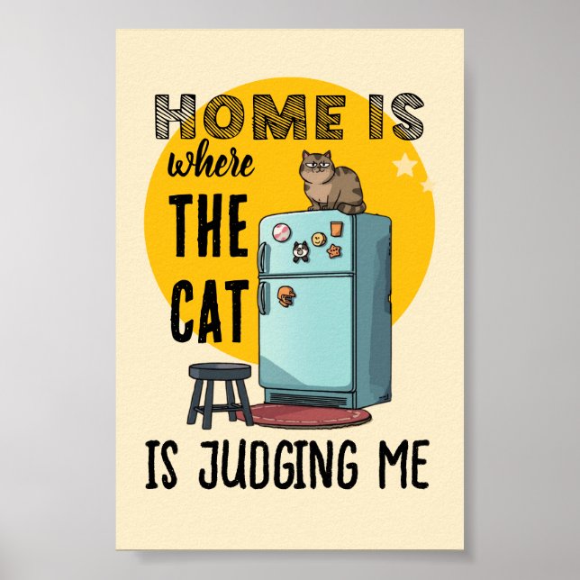 Hemmet är där katten dömer mig poster (Framsidan)