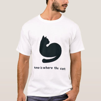 Hemmet är där katten t shirt
