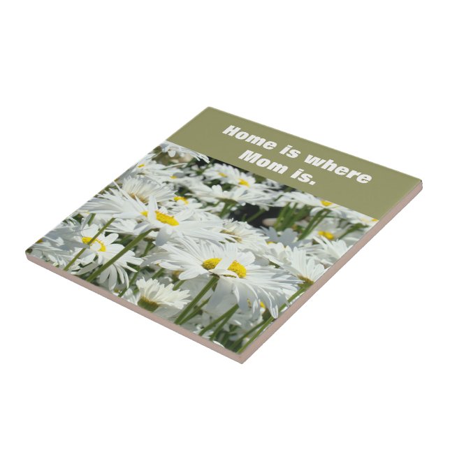 Hemmet är där Mamma är Kakelkonst Blomma Tusenskön Kakelplatta (Sidan)