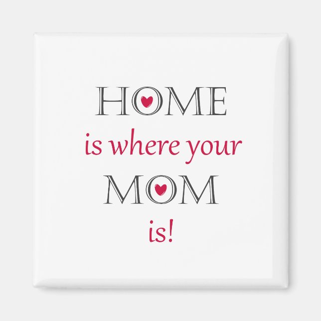 Hemmet är där Mamma är magnet (Framsidan)