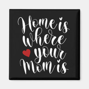 Hemmet är där Mamma är Mors dag Magnet