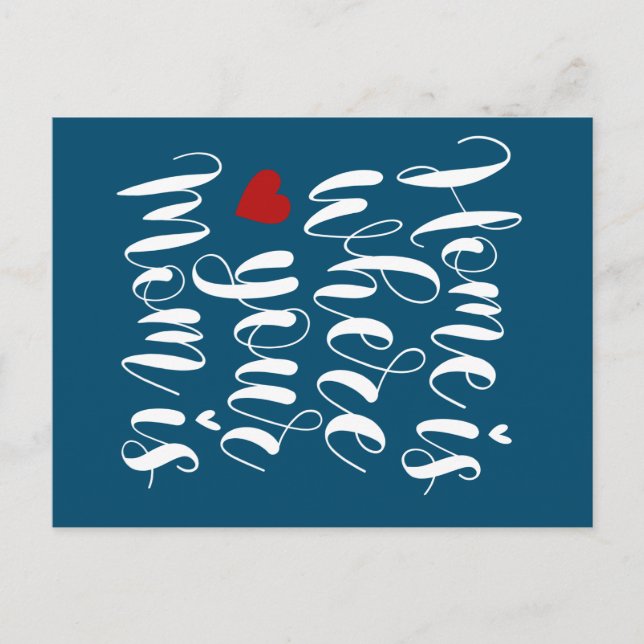 Hemmet är där Mamma är Mors dag | vykort (Framsida)