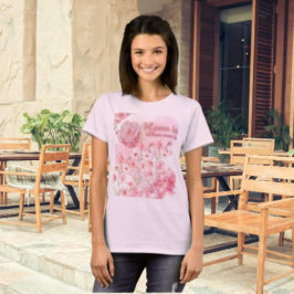 Hemmet är där Mamma är T-Shirt - Romantic Rosa ros
