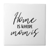 Hemmet är där Mamma är typografi Offertminimalt