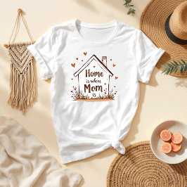 Hemmet är där Mamma ligger | Den minimalistiska Mo T Shirt