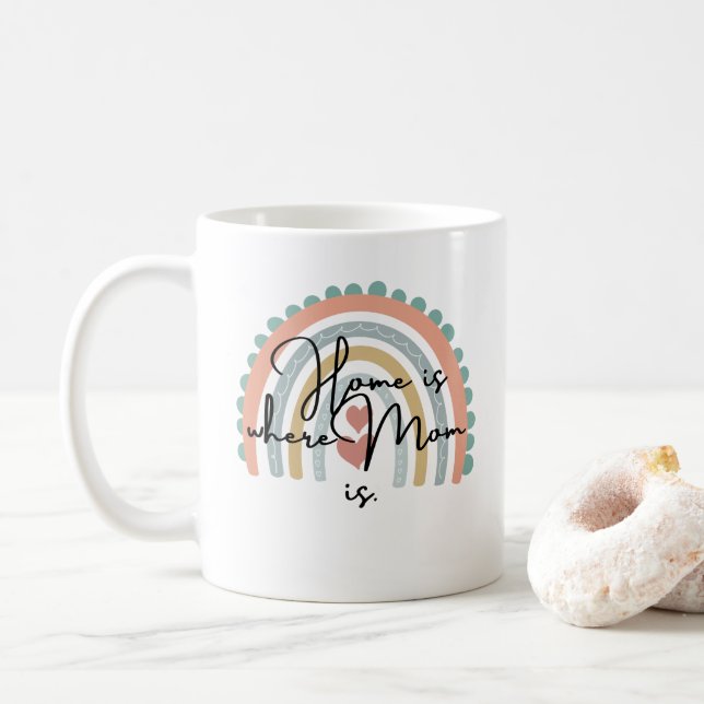Hemmet är där Mamma ligger Kaffemugg (Med munk)