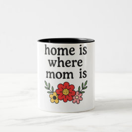 Hemmet är där Mamma ligger Två-Tonad Mugg