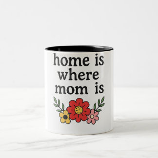 Hemmet är där Mamma ligger Två-Tonad Mugg
