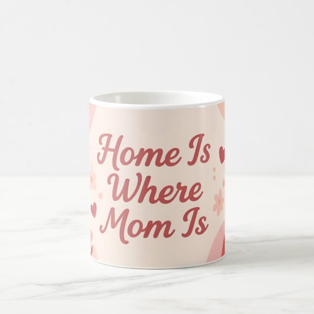 Hemmet är där mamman är Känslig design Kaffemugg (Center)