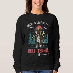 Hemmet är där min Bullterrier är Bullterrier T Shirt