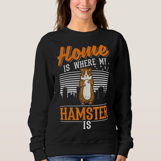 Hemmet är där min hamster är t shirt (Framsida)