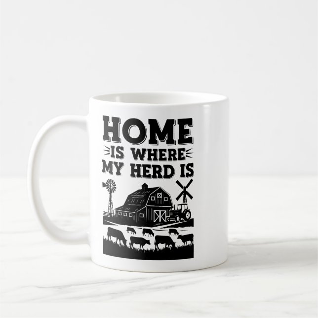 Hemmet är där min hjord är kaffemugg (Vänster)