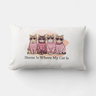 Hemmet är där min katt är lumbarkudde