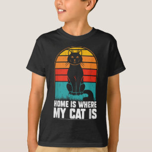 Hemmet är där min katt är rolig... t shirt