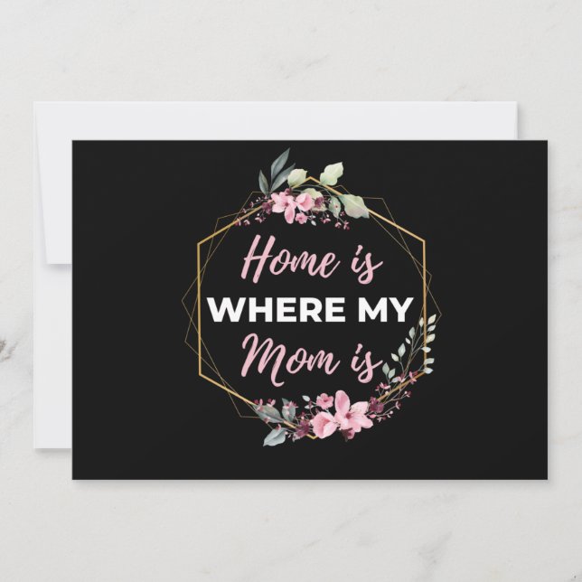 Hemmet är där min mamma är julkort (Framsida)