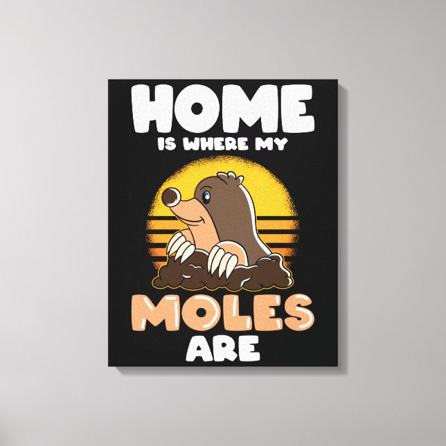 Hemmet är där mina moln är en fin mole canvastryck (Framsida)