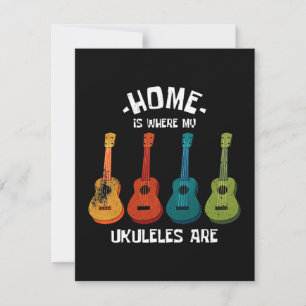 Hemmet är där mina Ukuleles är Anteckningskort