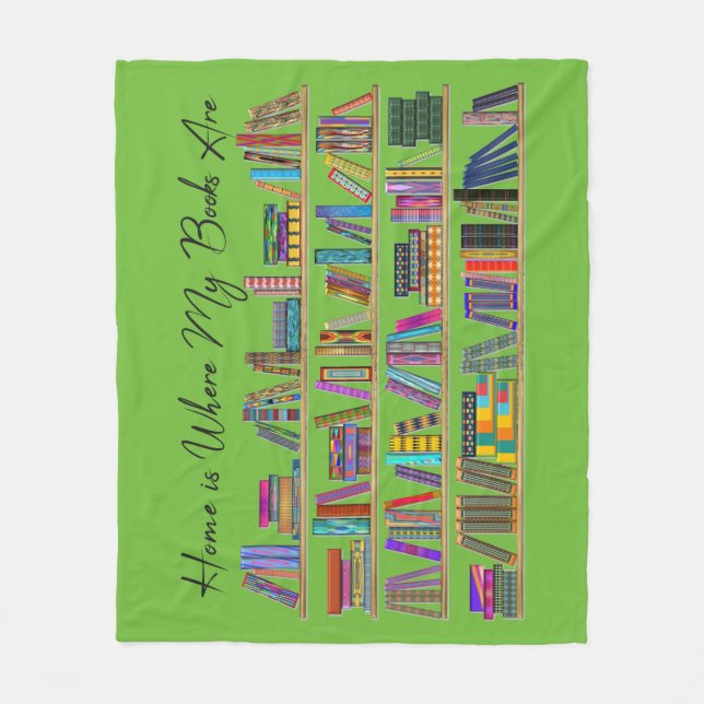 Hemmet är där mitt Bokar är Fleecefilt (Framsidan)