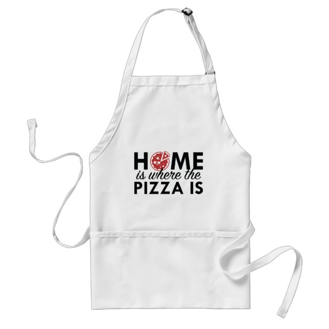 Hemmet är där Pizza är Förkläde (Framsidan)