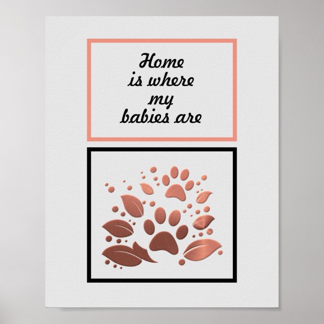 "Hemmet är där Spädbarnen är" Poster sidutskrift (Framsidan)