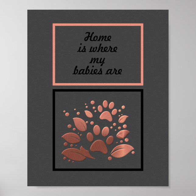 "Hemmet är där Spädbarnen är" Poster sidutskrift (Framsidan)