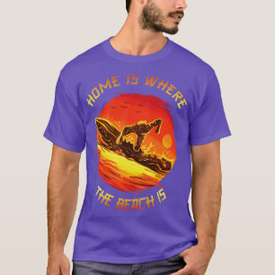 Hemmet är där stranden finns i Sol T Shirt