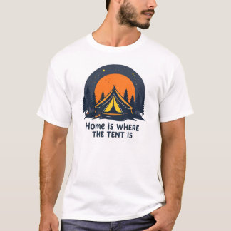 Hemmet är där tältet står---camping t shirt