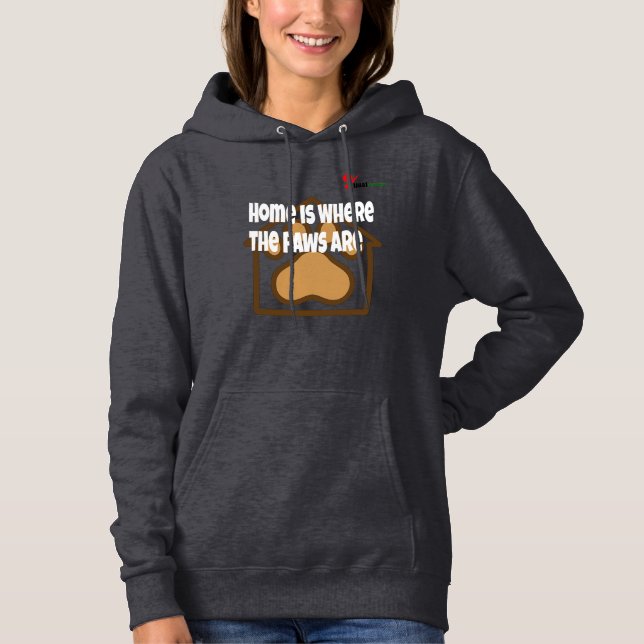 Hemmet är där tassarna är – Tassavtryckshus T Shirt (Framsida)