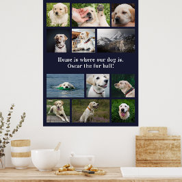 Hemmet är där vår hund är poster