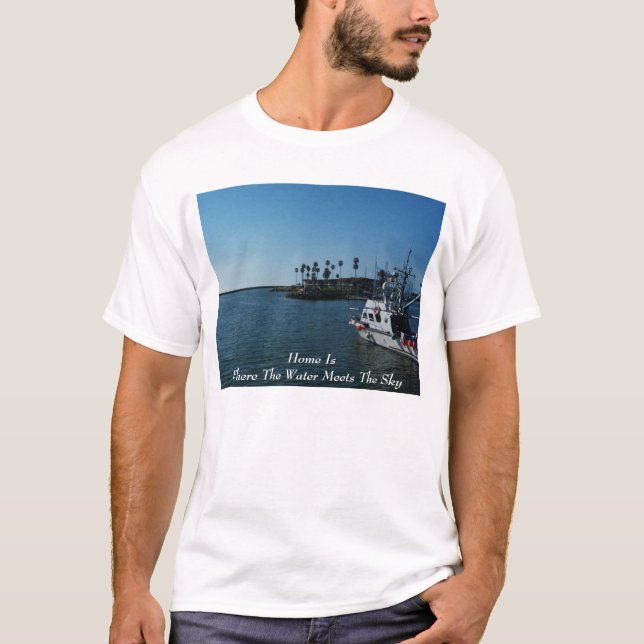 Hemmet är där Vatten möts i Himmel T-shirt (Framsida)