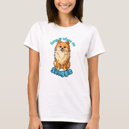 Hemmet är där vi kramas - Söt Pomeranian Fluffig T Shirt