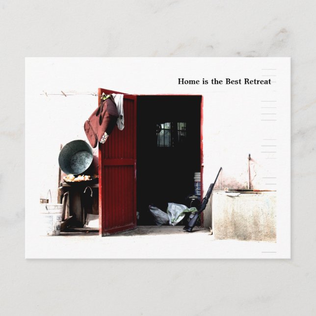 Hemmet är den bäst reträtten vykort (Framsida)