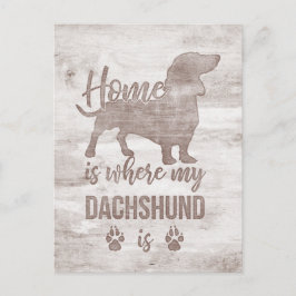 Hemmet är Doxie Teckel Älskare Vykort